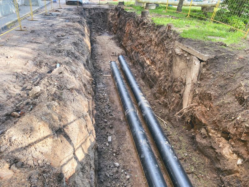 Water Line Installation in Progress